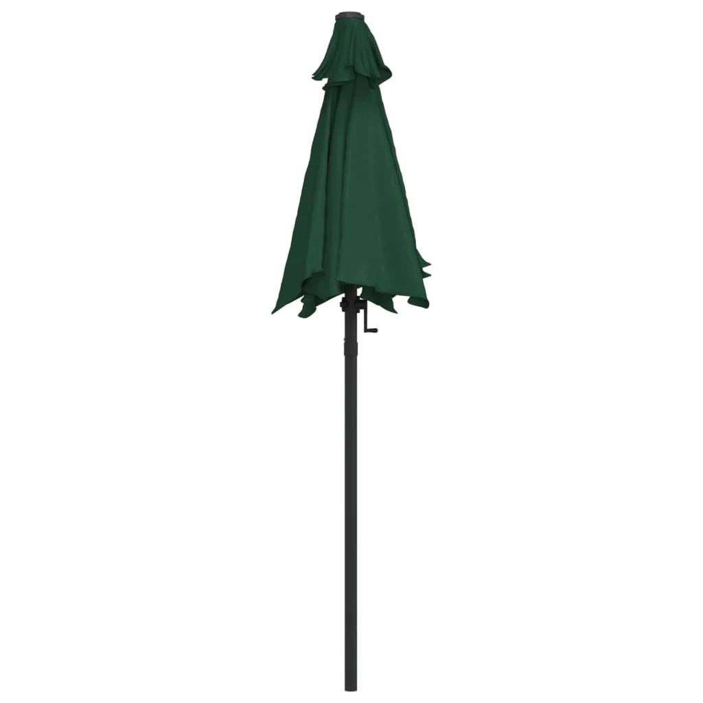 Ombrellone da esterno 200 x 211 cm alluminio verde 02_0008732