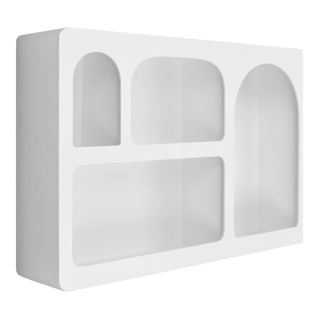 Scaffale da parete Bryne in MDF bianco 60×13×40 cm