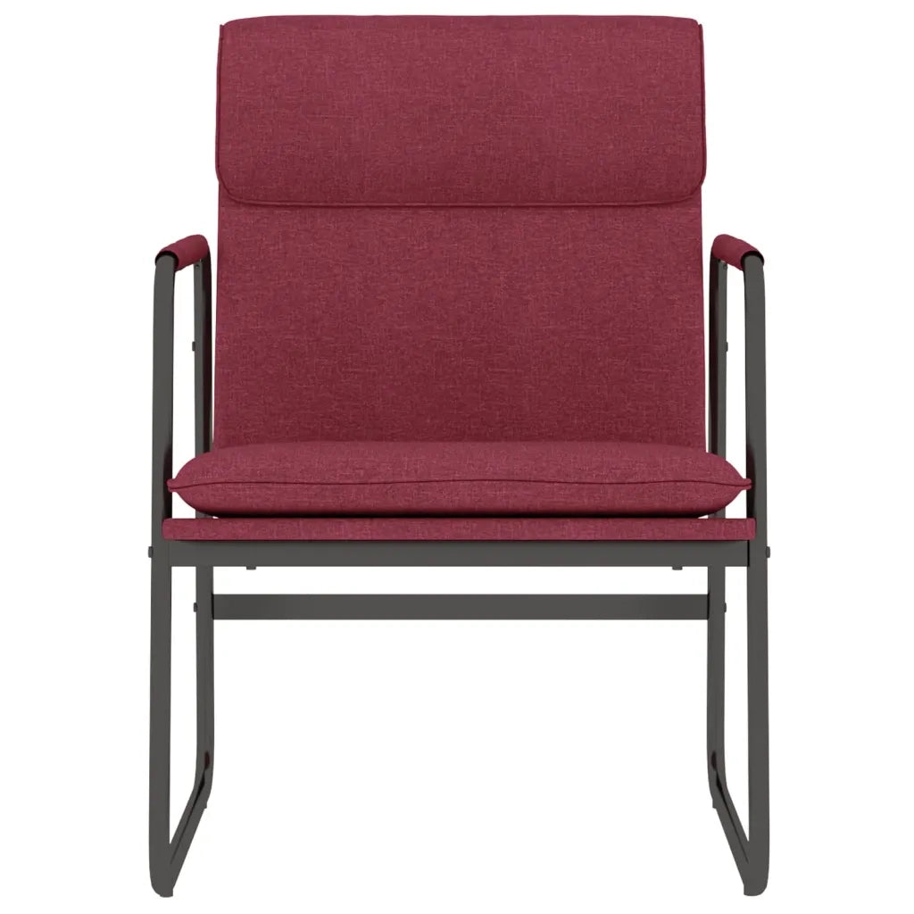 Sedia Lounge Rosso Vino 55x64x80 cm in Tessuto cod mxl 14873
