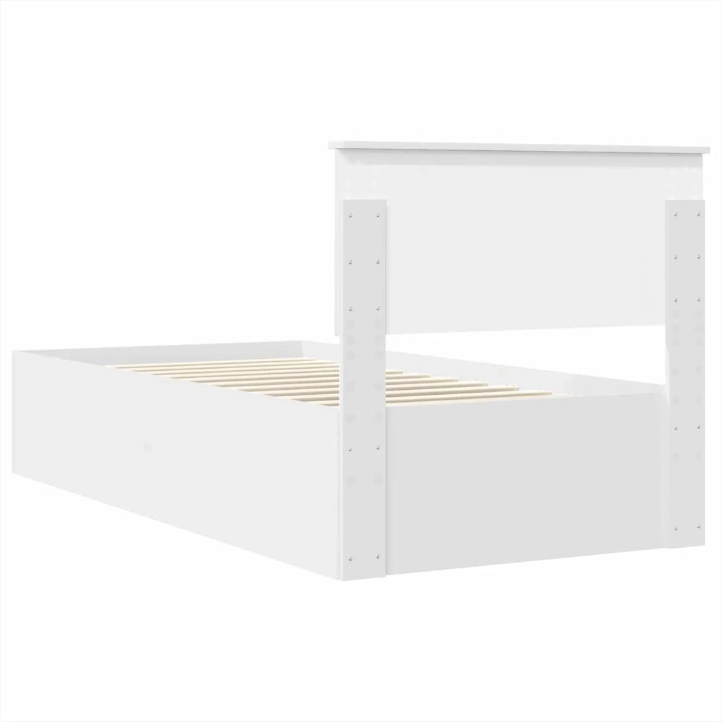 Struttura del letto Bianco 75 x 190 cm Legno multistrato