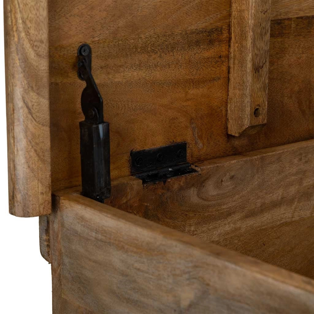 Bauletto in legno intagliato artigianale, 150x45x46h cm