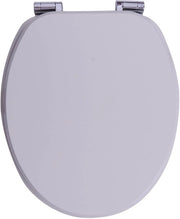 Sedile WC con meccanismo softclose e motivi, sedile WC con alto comfort di seduta, coperchio WC con nucleo di legno robusto e stabile, coperchio WC in legno di alta qualità (Manhattan Grey)