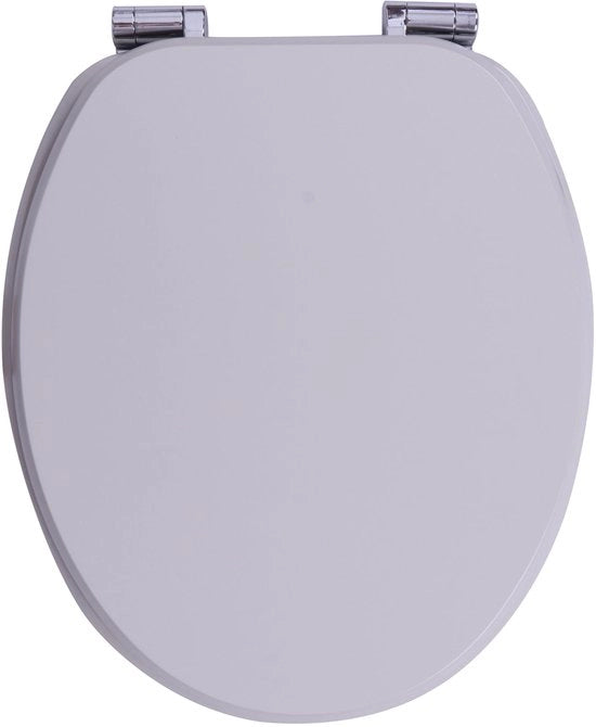 Sedile WC con meccanismo softclose e motivi, sedile WC con alto comfort di seduta, coperchio WC con nucleo di legno robusto e stabile, coperchio WC in legno di alta qualità (Manhattan Grey)