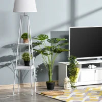 Monstera Artificiale in Plastica con 13 Foglie, Pianta Finta con Vaso per Interno ed Esterno Alta 85cm
