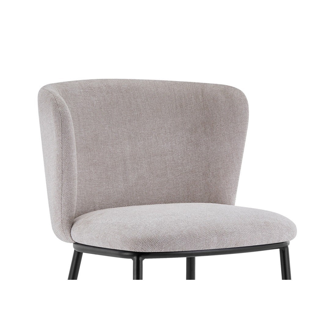 Sedia 'ARTHUS' in tessuto beige, dimensioni H76 x L52 x P54, ideale per la tua cucina o sala da pranzo.