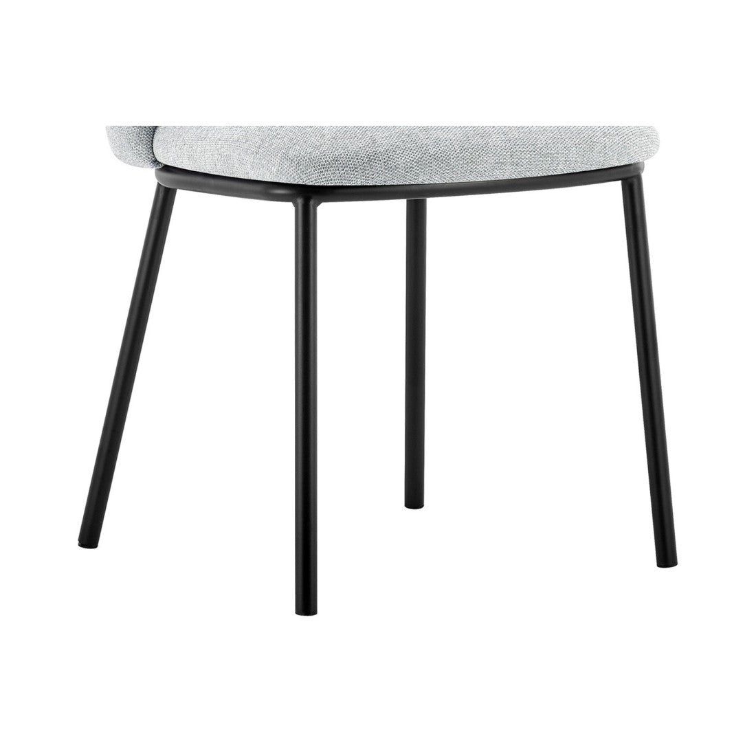 Sedia 'ARTHUS' in tessuto grigio chiaro, dimensioni H76 x L52 x P54, ideale per la vostra cucina o sala da pranzo.