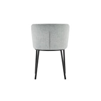 Sedia 'ARTHUS' in tessuto grigio chiaro, dimensioni H76 x L52 x P54, ideale per la vostra cucina o sala da pranzo.