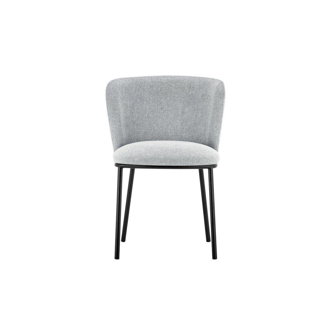 Sedia 'ARTHUS' in tessuto grigio chiaro, dimensioni H76 x L52 x P54, ideale per la vostra cucina o sala da pranzo.