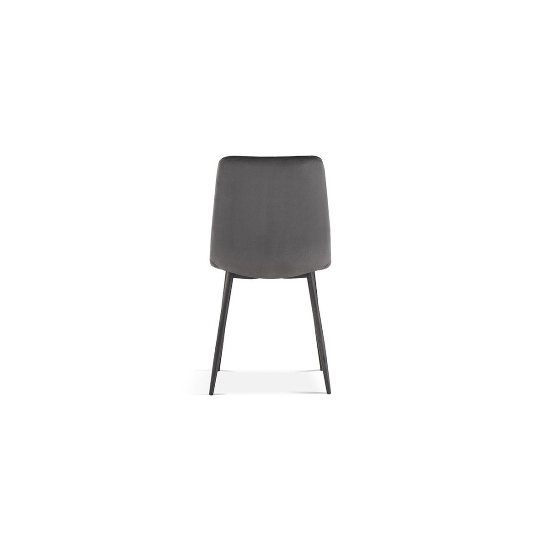 Sedia BRUCE Velluto Grigio, dimensioni: H86 x L45 x P55 cm, ideale per una sala da pranzo dal design moderno e contemporaneo.