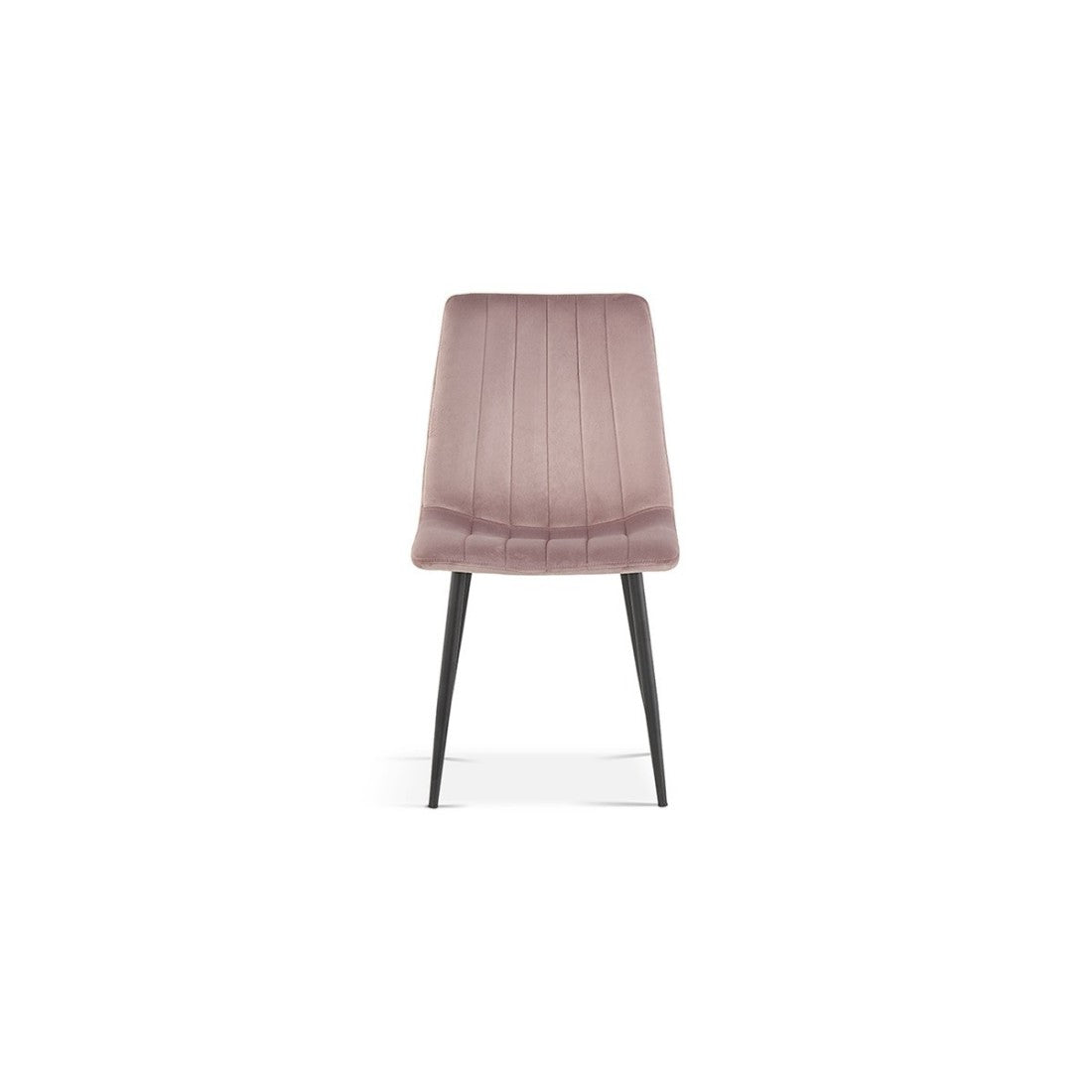 Sedia BRUCE in Velluto Rosa, dimensioni: H86 x L45 x P55 cm, ideale per una sala da pranzo dal design moderno e contemporaneo.