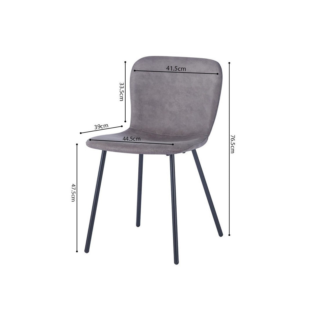 Sedia in pelle PU per sala da pranzo colore taupe. Collezione ALCAN