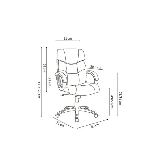Sedia da ufficio LIDA – PU Nero – Comfort ed eleganza per il tuo spazio lavorativo