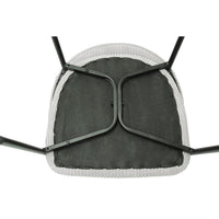 Sedia da pranzo IMANY – Velluto a coste grigio chiaro – Braccioli – Gambe in metallo nero – Stile design / industriale