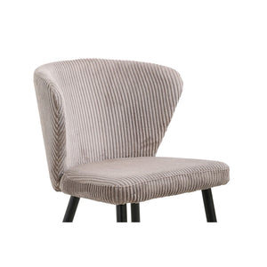 Sedia da pranzo TORONTO – Velluto a coste sabbia – Gambe in metallo nero – Stile design