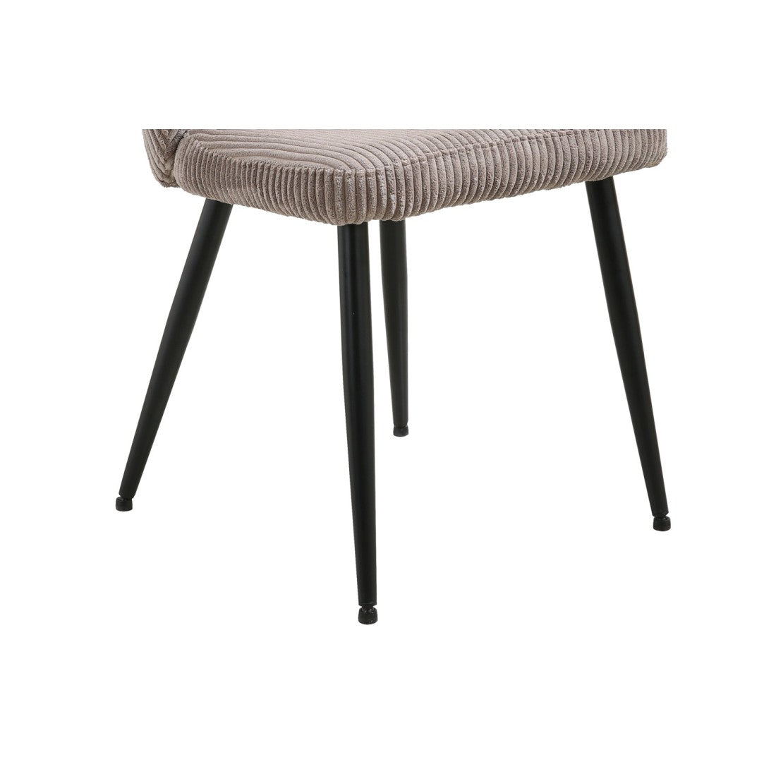 Sedia da pranzo TORONTO – Velluto a coste sabbia – Gambe in metallo nero – Stile design