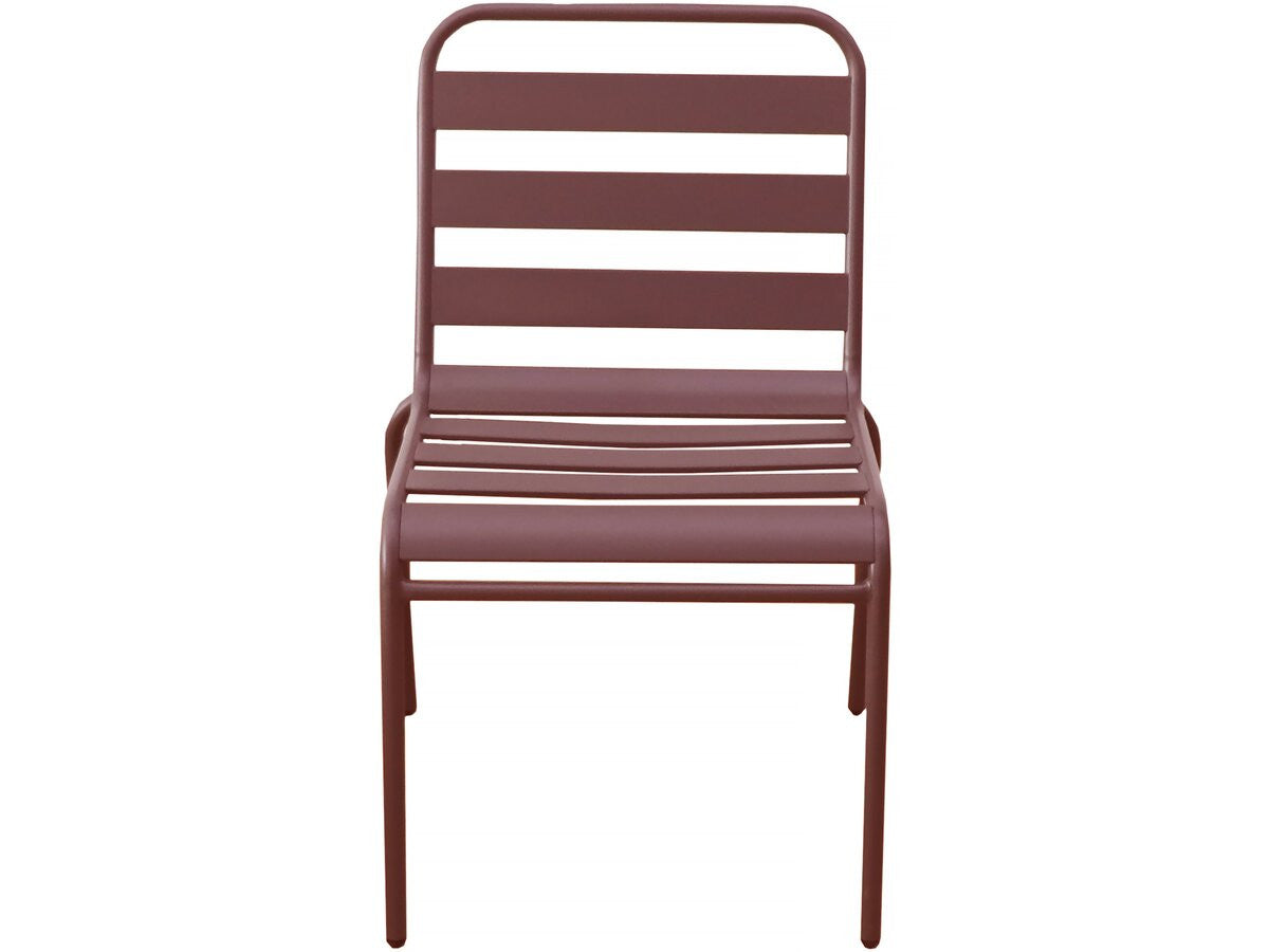 Set di 2 sedie da giardino impilabili in metallo "Bilbao" - Terracotta