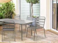 Set di 2 sedie da giardino impilabili in metallo "Bilbao" - Tortora