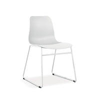 Sedia in polipropilene MARIE da sala da pranzo bar caffè, colore: bianco