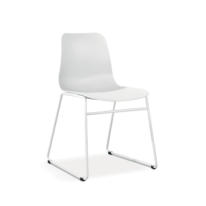 Sedia in polipropilene MARIE da sala da pranzo bar caffè, colore: bianco