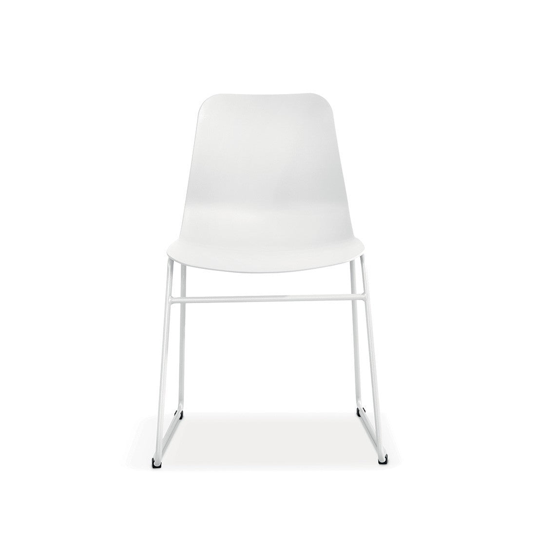 Sedia in polipropilene MARIE da sala da pranzo bar caffè, colore: bianco