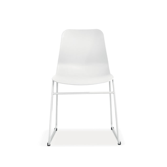 Sedia in polipropilene MARIE da sala da pranzo bar caffè, colore: bianco