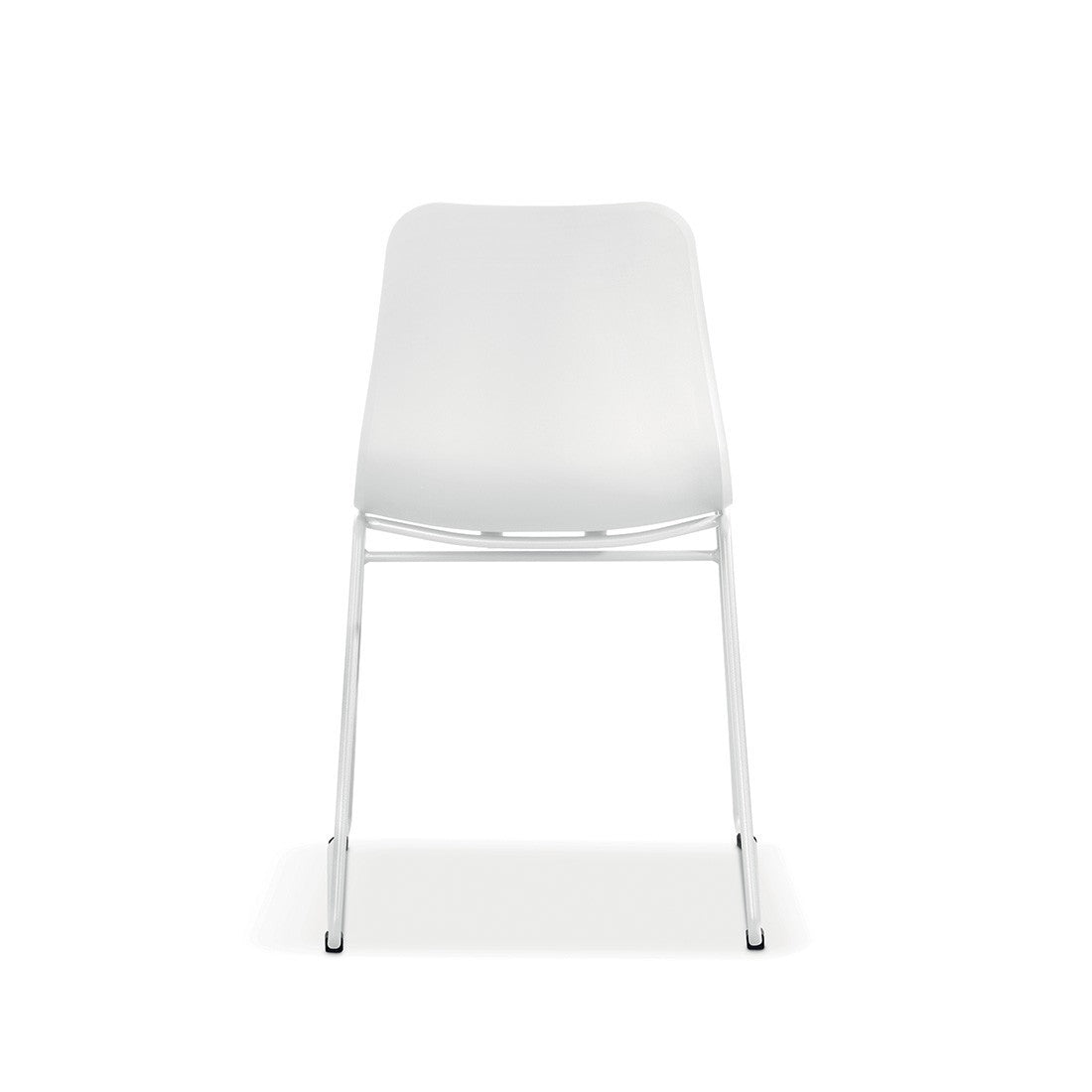 Sedia in polipropilene MARIE da sala da pranzo bar caffè, colore: bianco