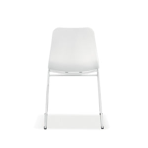 Sedia in polipropilene MARIE da sala da pranzo bar caffè, colore: bianco