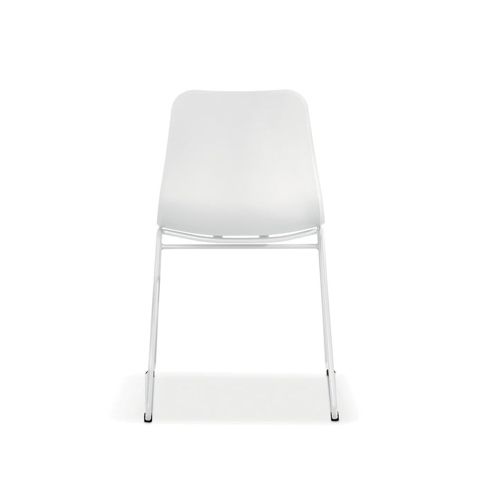 Sedia in polipropilene MARIE da sala da pranzo bar caffè, colore: bianco