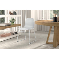 Sedia in polipropilene MARIE da sala da pranzo bar caffè, colore: bianco