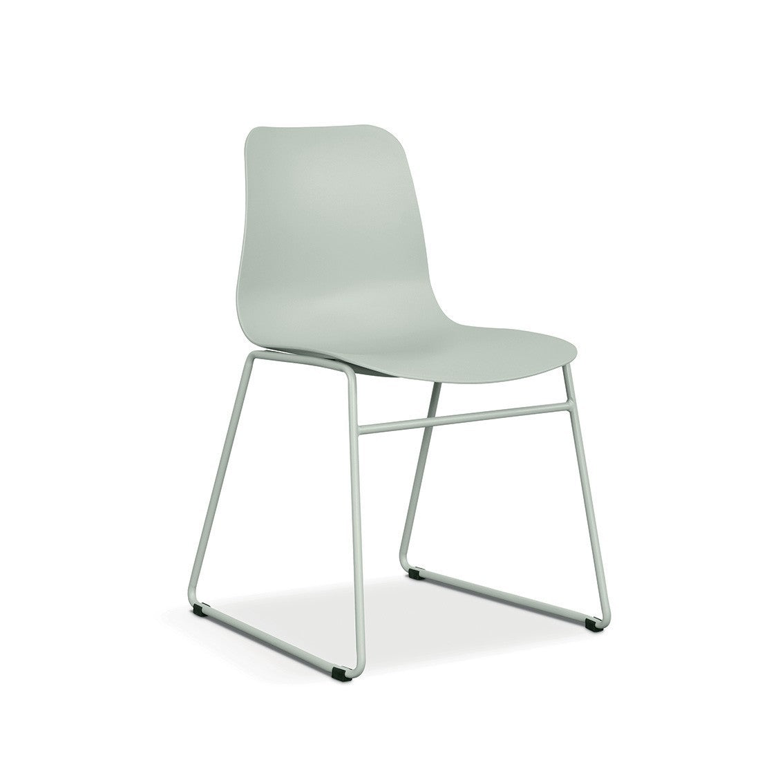 Sedia in polipropilene MARIE da sala da pranzo bar caffè, colore: grigio verde