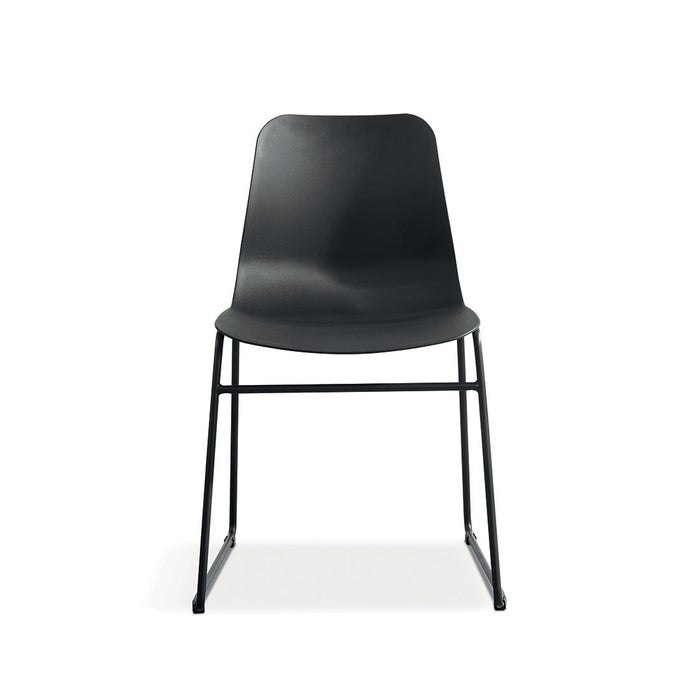 Sedia in polipropilene MARIE per sala da pranzo, bar, caffè, colore: nero.