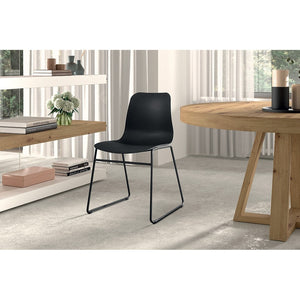 Sedia in polipropilene MARIE per sala da pranzo, bar, caffè, colore: nero.
