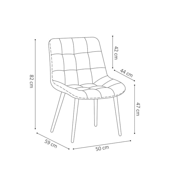 Sedia da pranzo in velluto con gambe in metallo rosa KALI