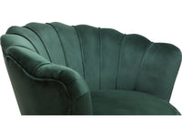 Poltrona "Floria" in velluto - 75 x 68 x 77,5 cm - Verde