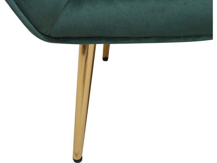 Poltrona "Austin" in velluto - 79 x 71 x 79,5 cm - Verde
