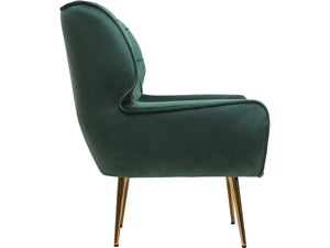 Poltrona "Austin" in velluto - 79 x 71 x 79,5 cm - Verde