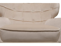 Poltrona "Austin" in velluto - 79 x 71 x 79,5 cm - Beige