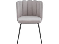 Sedia a fiori in tessuto "Anja" - Grigio