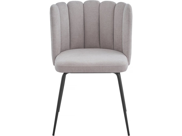 Sedia a fiori in tessuto "Anja" - Grigio