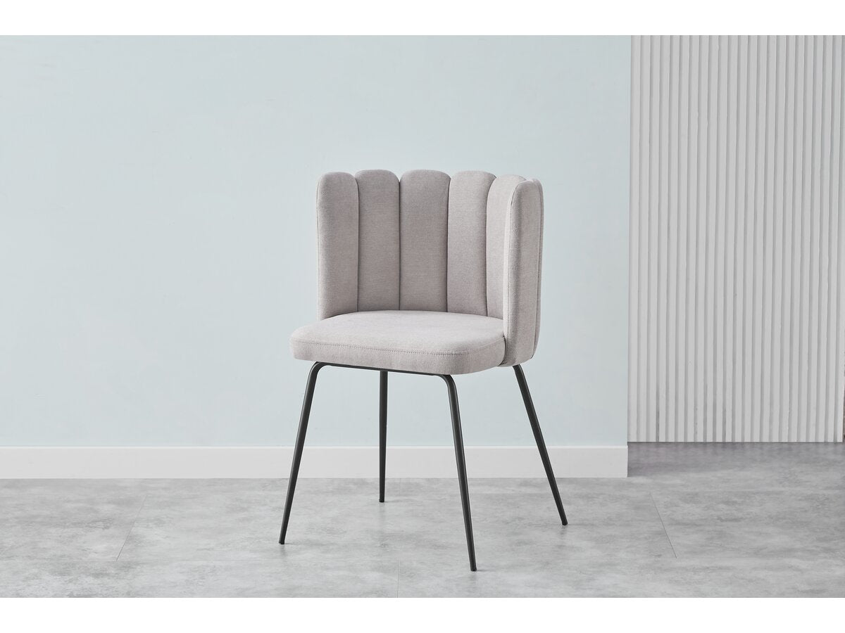 Sedia a fiori in tessuto "Anja" - Grigio