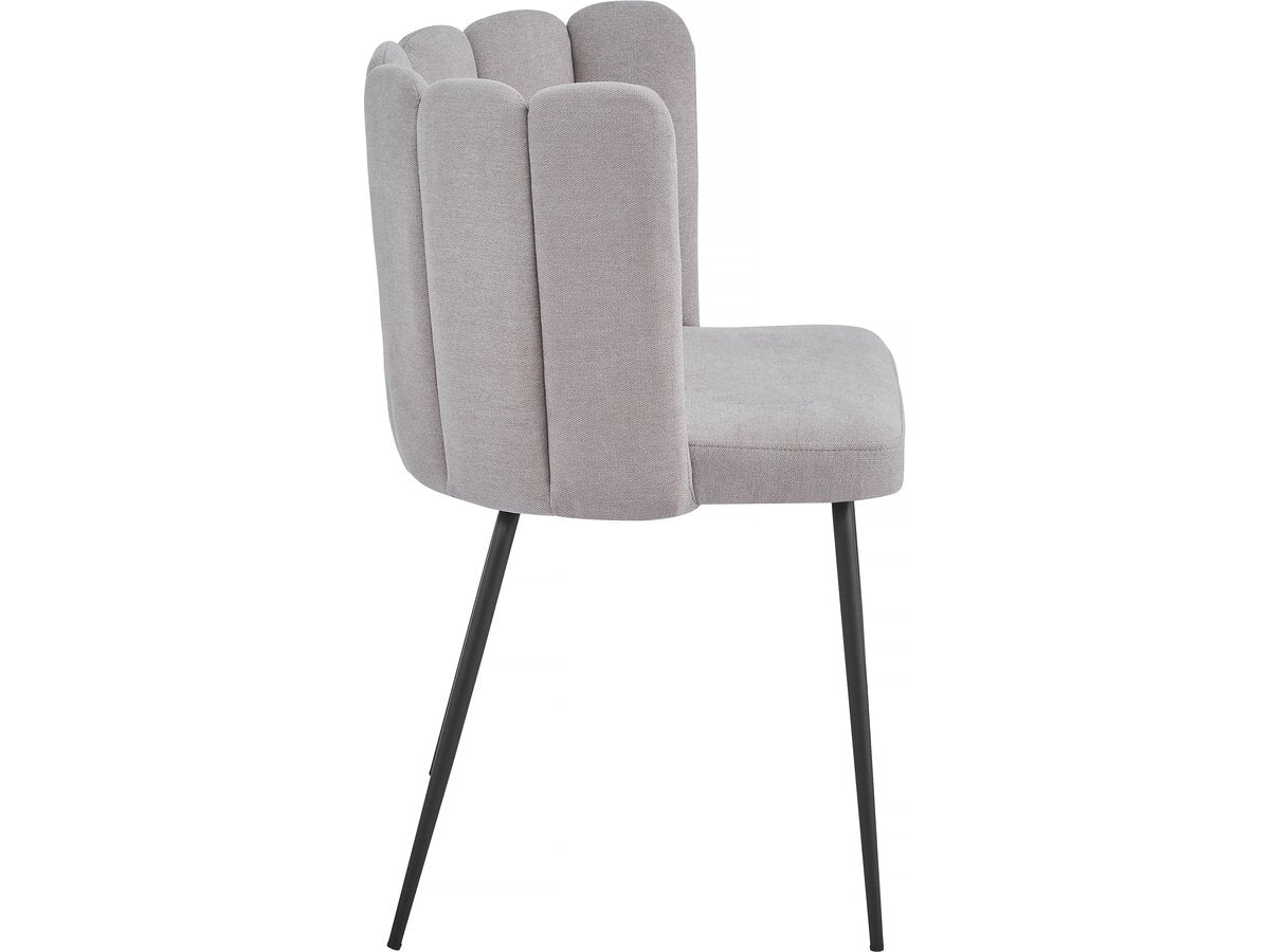 Sedia a fiori in tessuto "Anja" - Grigio