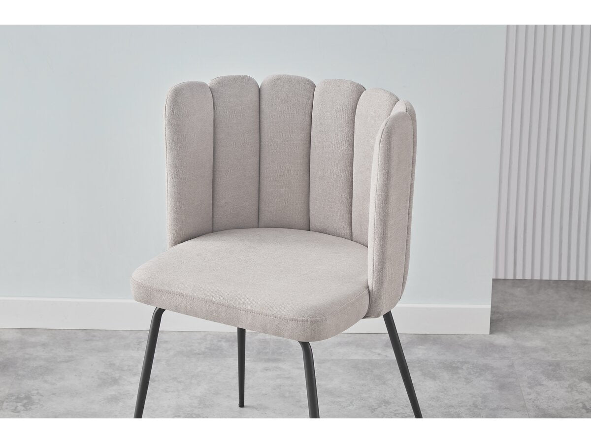 Sedia a fiori in tessuto "Anja" - Grigio