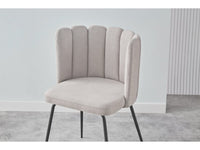 Sedia a fiori in tessuto "Anja" - Grigio