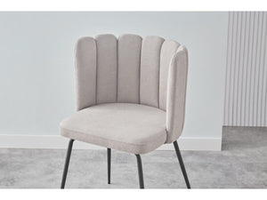 Sedia a fiori in tessuto "Anja" - Grigio