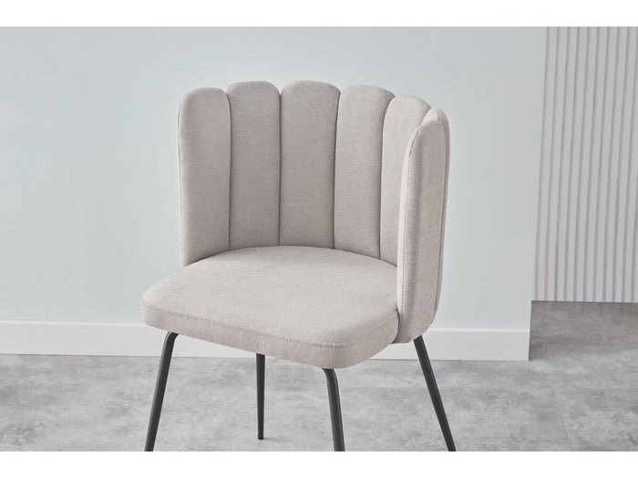 Sedia a fiori in tessuto "Anja" - Grigio