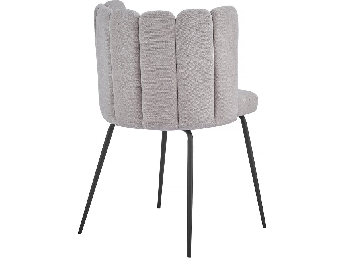 Sedia a fiori in tessuto "Anja" - Grigio