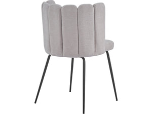 Sedia a fiori in tessuto "Anja" - Grigio