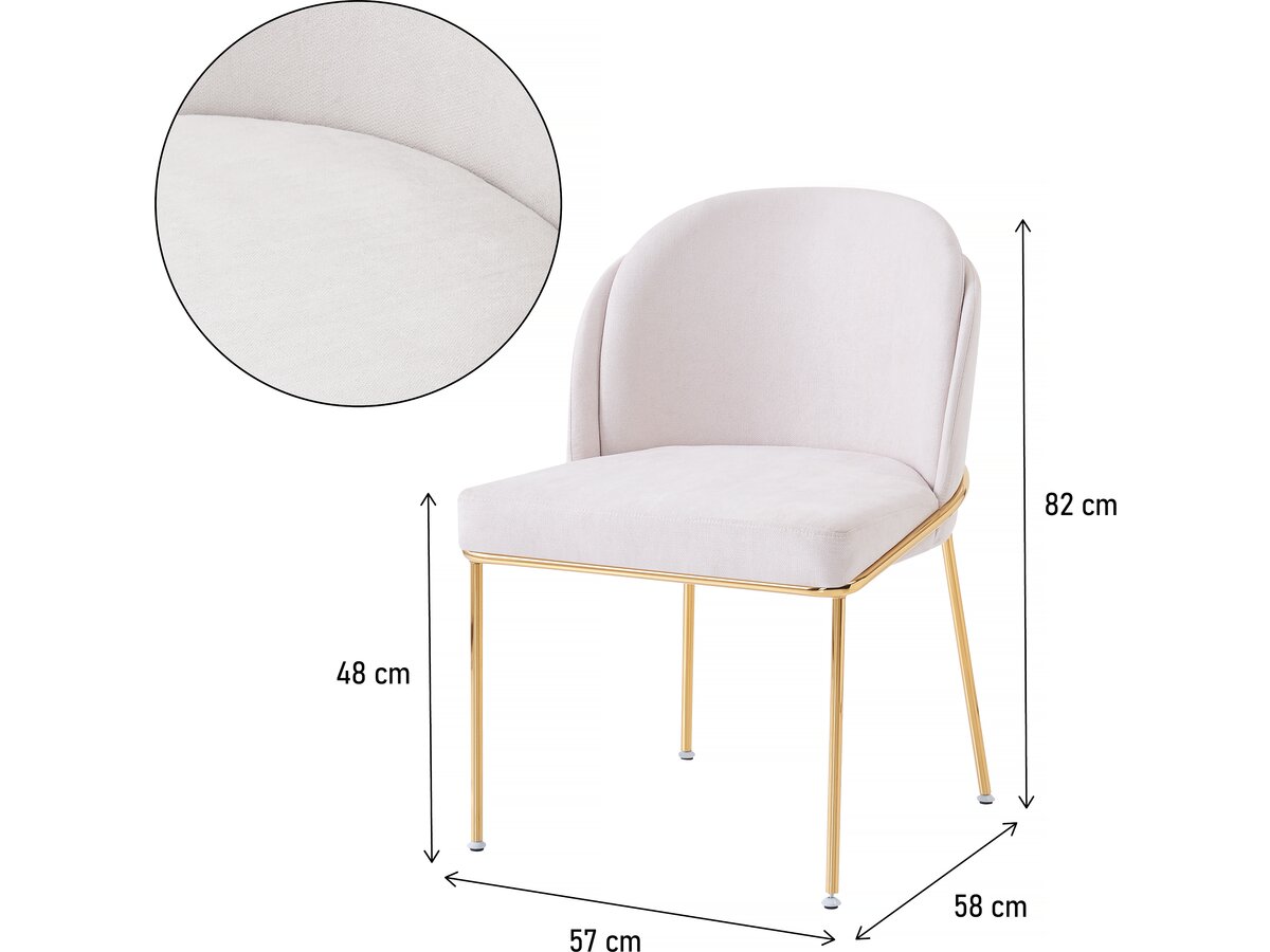 Set di 2 sedie da pranzo "Olivia" - Bianco