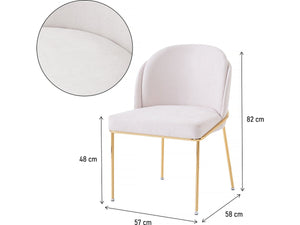 Set di 2 sedie da pranzo "Olivia" - Bianco