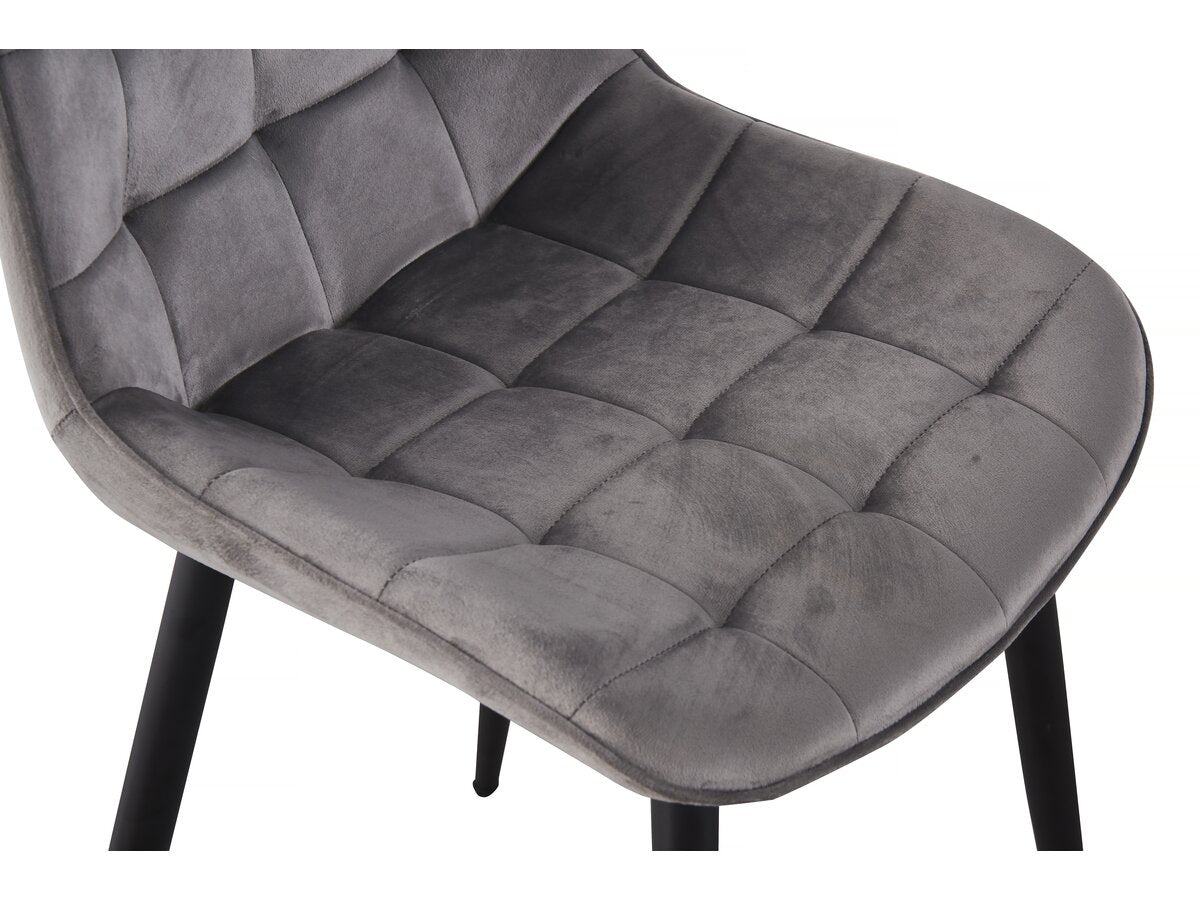 Set di 2 sedie in velluto "Victoria" - Grigio